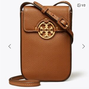 Tory Burch Pebbled Leather Phone Crossbody